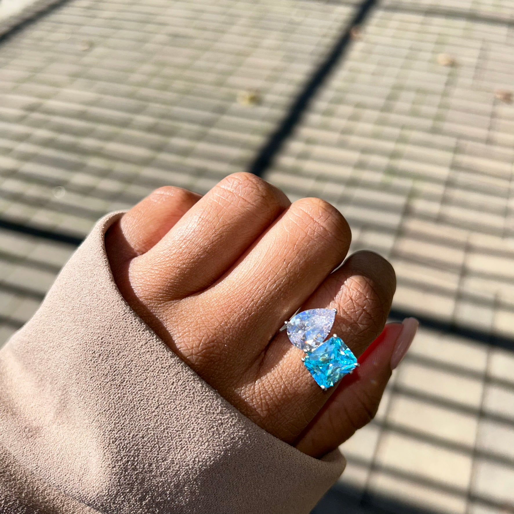 Iced Blue Ring