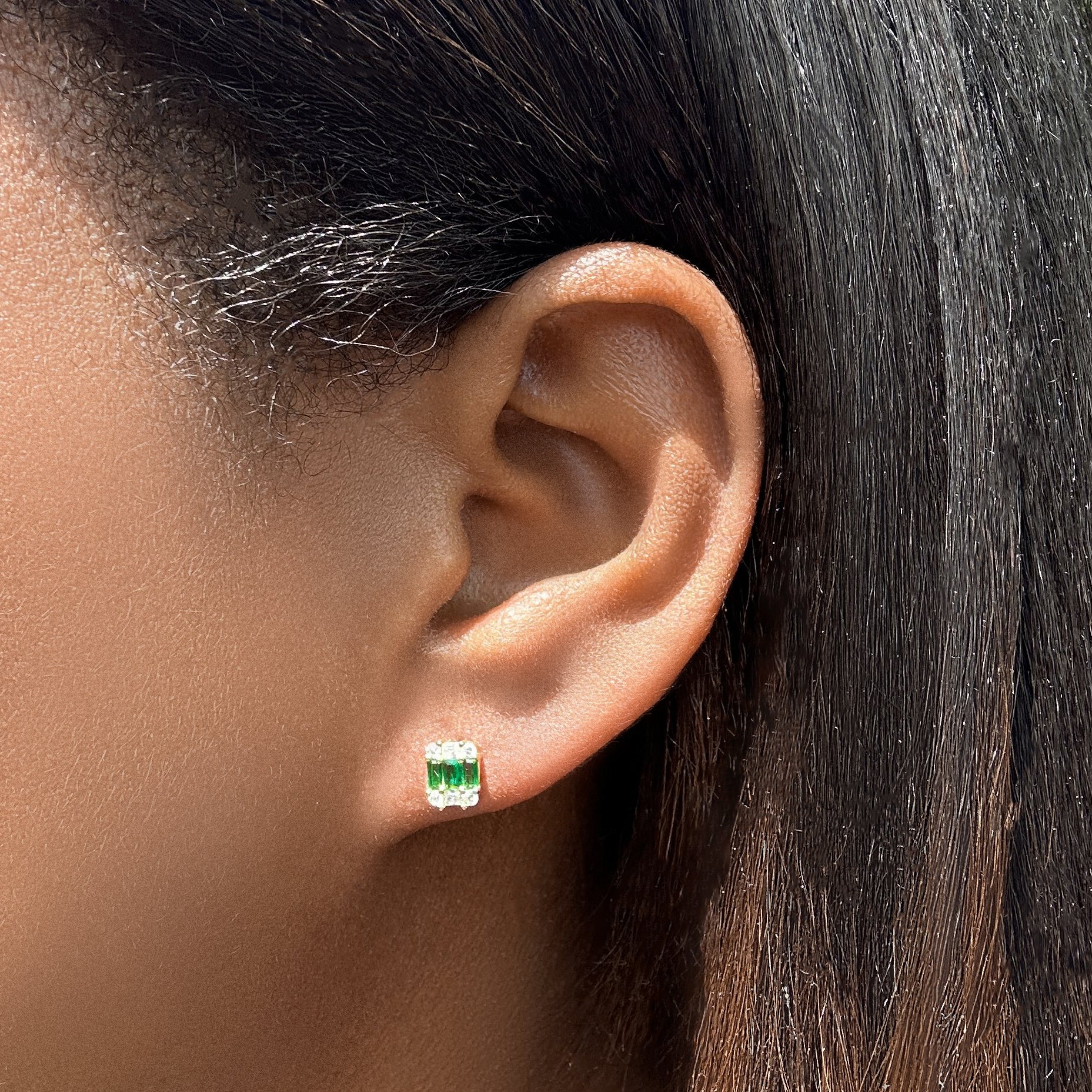 Green Charm Earrings
